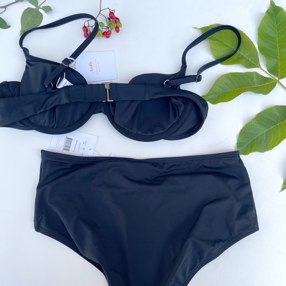 NWT Andie Swim Mindy Kaling Bikini Set BLACK - Picture 3 of 5